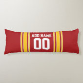 Coussins Longs Équipe sportive Jersey avec nom et numéro (Devant)