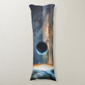 Coussins Longs Espace, Lune Et Terre (Devant (Vertical))