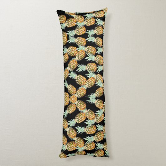 Coussins Longs été aloha hawaïen fruit tropical ananas (Dos (Vertical))