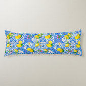 Coussins Longs Eté bleu Sicilien Amalfi Méditerranée majolica (Devant)