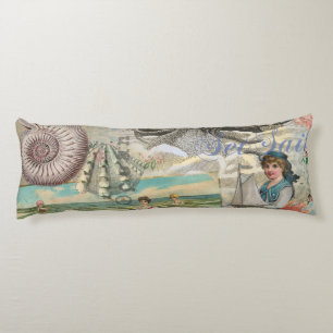 Coussins Longs été plage vintage pieuvre antique voile