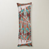 Coussins Longs Étoile fractale de la complexité future rétro (Dos (Vertical))