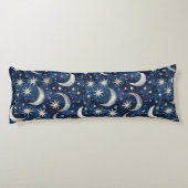 Coussins Longs Étoiles Bleues Argent Or (Dos)