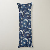 Coussins Longs Étoiles Bleues Argent Or (Dos (Vertical))
