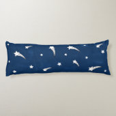 Coussins Longs Etoiles de tir Aquarelle bleu marine (Dos)