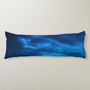 COUSSINS LONGS ÉTOILES LUMINEUSES DANS UN CIEL NOIR ET BLEU