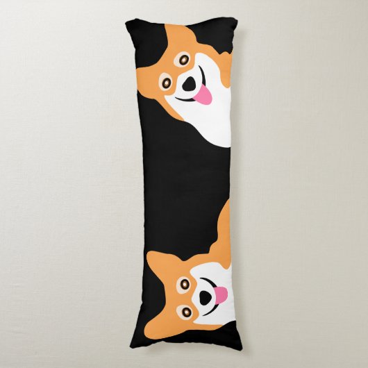 Coussins Longs Étreignez le corgi (Devant (Vertical))
