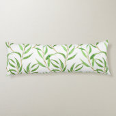 Coussins Longs Eucalyptus motif aquarelle sur blanc (Dos)