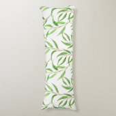 Coussins Longs Eucalyptus motif aquarelle sur blanc (Devant (Vertical))