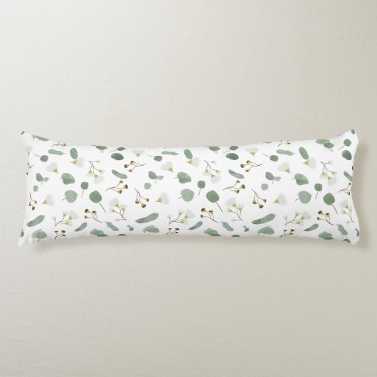 Coussins Longs Eucalyptus Vert Argent Dollar Gum Blossoms (Devant)