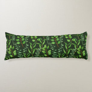 Coussins Longs Eucalyptus vert foncé