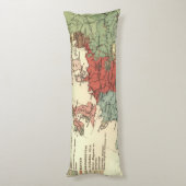 Coussins Longs Europe Carte Pays Antique Mondiale (Dos (Vertical))