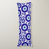 Coussins Longs Evil Eye Pattern, Greek Eye, Turkish Eye, Nazar (Devant (Vertical))