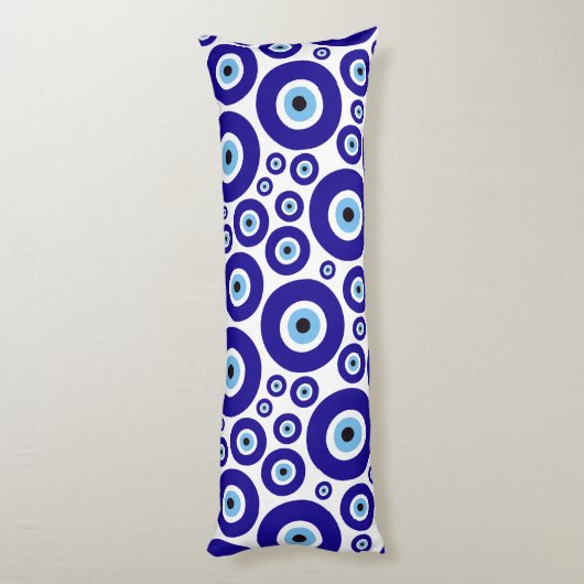 Coussins Longs Evil Eye Pattern, Greek Eye, Turkish Eye, Nazar (Dos (Vertical))