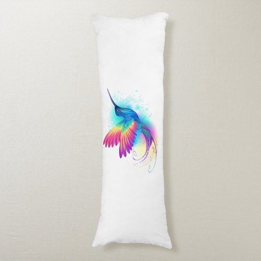 Coussins Longs Exotic Rainbow Hummingbird (Devant (Vertical))