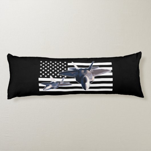 Coussins Longs F-22 (drapeau noir) (Dos)