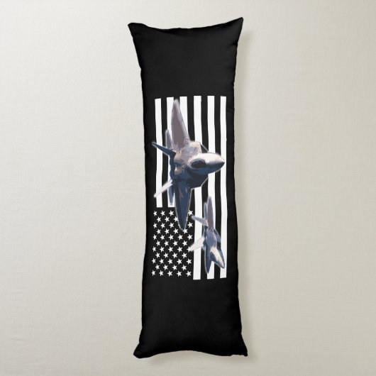 Coussins Longs F-22 (drapeau noir) (Dos (Vertical))