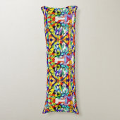 Coussins Longs Façades de chats aux couleurs vives - Motif de mos (Devant (Vertical))