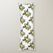 Coussins Longs Famille de poulets Ameraucana (Dos (Vertical))