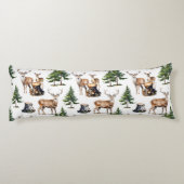 Coussins Longs Famille Des Rennes De Bois Qui Se Nourrit Dans La (Dos)