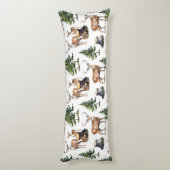 Coussins Longs Famille Des Rennes De Bois Qui Se Nourrit Dans La (Dos (Vertical))