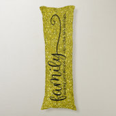 Coussins Longs Family Love Never End Citer Gold Parties scintilla (Devant (Vertical))