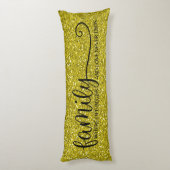 Coussins Longs Family Love Never End Citer Gold Parties scintilla (Dos (Vertical))