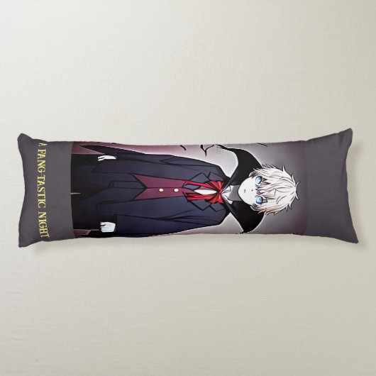 Coussins Longs Fang tastic Vampires Party Toute la nuit Éffrayant (Dos)