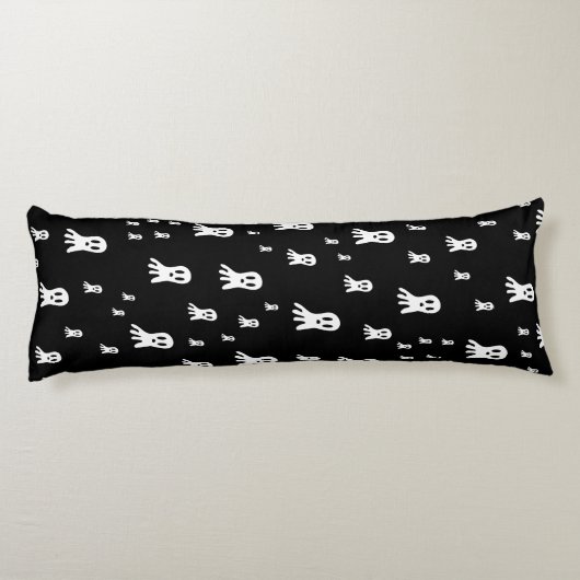 Coussins Longs Fantômes d'Halloween foncé (Dos)