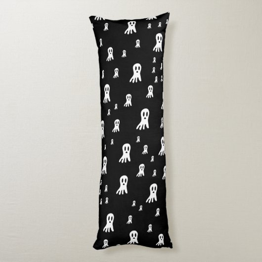 Coussins Longs Fantômes d'Halloween foncé (Dos (Vertical))