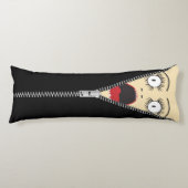 Coussins Longs Fausse fermeture éclair imprimée avec humour (Devant)