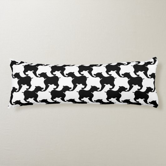 Coussins Longs Faux pied de poule avec Chiens mode Body Oreiller  (Devant)