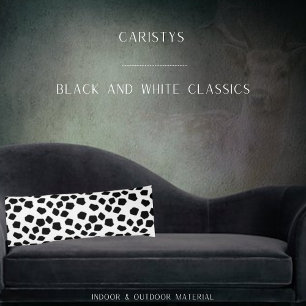 Coussins Longs Faux Rocks noir et blanc