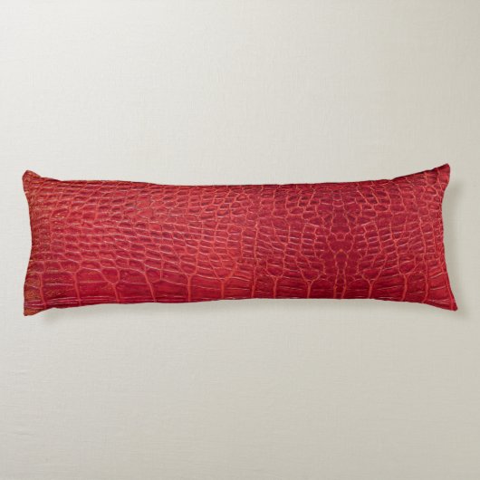 Coussins Longs Faux rouge alligator cuir (Dos)