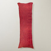 Coussins Longs Faux rouge alligator cuir (Devant (Vertical))