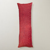 Coussins Longs Faux rouge alligator cuir (Dos (Vertical))