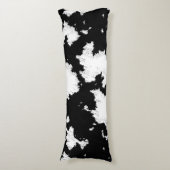Coussins Longs Faux Vache Impression noir et blanc (Devant (Vertical))