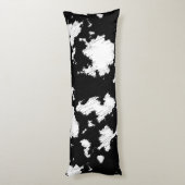 Coussins Longs Faux Vache Impression noir et blanc (Dos (Vertical))