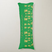 Coussins Longs Fées d'or avec poussière de pixie sur Monogramme v (devant Vertical)
