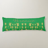 Coussins Longs Fées d'or avec poussière de pixie sur Monogramme v (Dos)