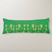 Coussins Longs Fées d'or avec poussière de pixie sur Monogramme v (Devant)