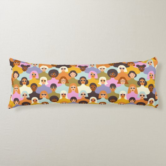 Coussins Longs Femmes rétrogrades du Motif mondial (Devant)