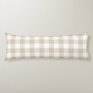 Coussins Longs Ferme Beige Russe En vichy Vérifier Plaid