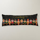 Coussins Longs Festive Modern Xmas Black Cute Nutcracker (Dos)