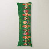 Coussins Longs Festive Modern Xmas Green Cute Nutcracker (devant Vertical)