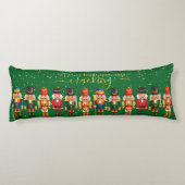 Coussins Longs Festive Modern Xmas Green Cute Nutcracker (Dos)