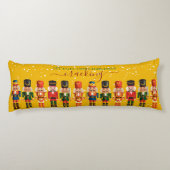 Coussins Longs Festive Modern Xmas Yellow Cute Nutcracker (Dos)