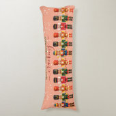 Coussins Longs Festive moderne Xmas rose mignon Nutcracker (Devant (Vertical))