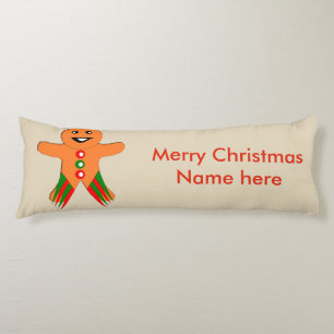 Coussins Longs Fête de Noël Gingerbread Homme Oreiller corps