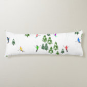 Coussins Longs Fête d'Illustration de ski alpin Freeride (Devant)